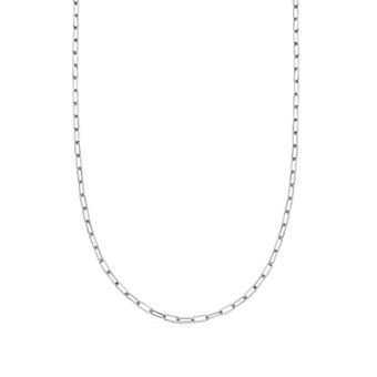 SILVER PAPERCLIP CHAIN NECKLACE