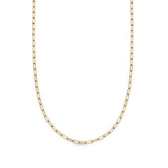 GOLD PAPERCLIP CHAIN NECKLACE