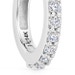 Solid White Gold Medium Halo Lab Grown Diamond Hoop Earrings