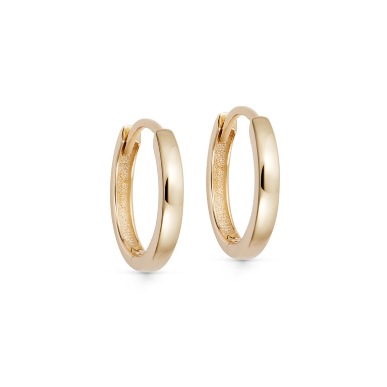 Solid Gold Mini Hoop Earrings