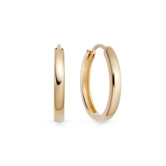 Solid Gold Medium Hoop Earrings