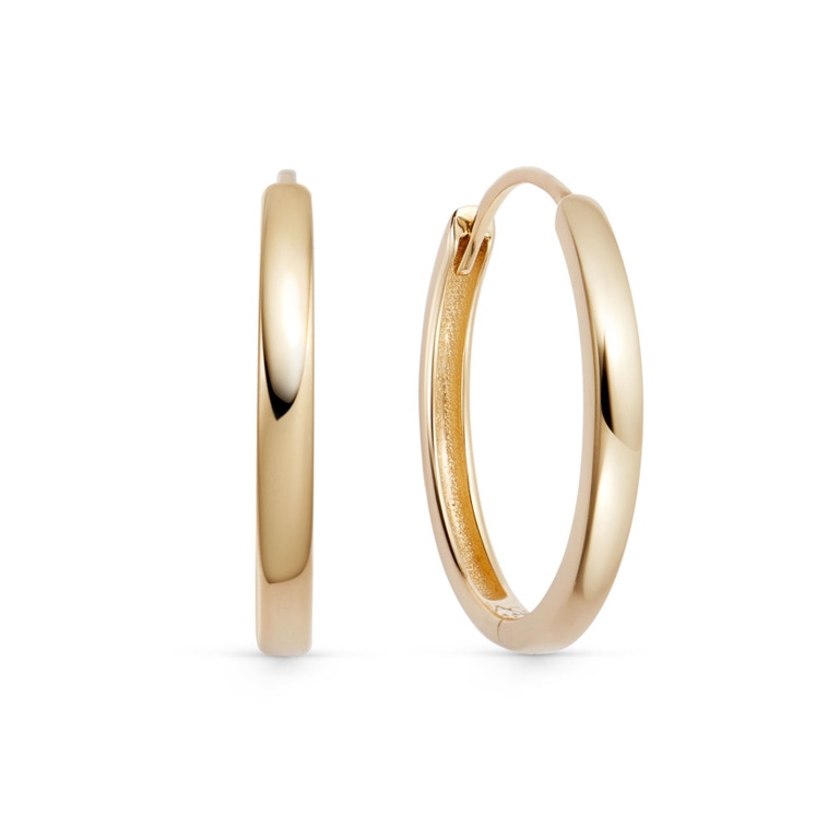 Solid Gold Large Hoop Earrings