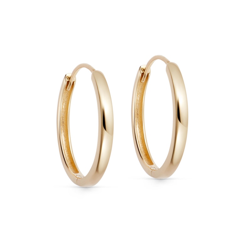 Solid Gold Large Hoop Earrings