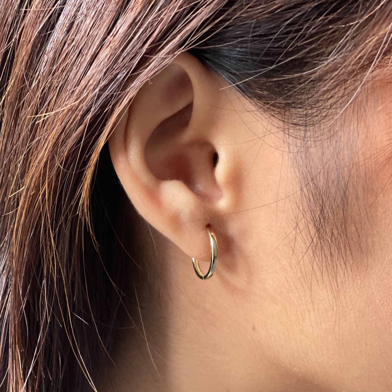 Solid Gold Large Hoop Earrings