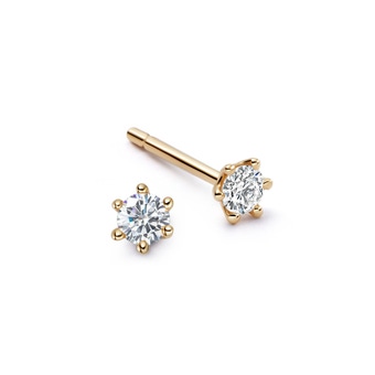 Solid Gold Diamond Stud Earrings