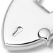 Silver Biography Heart Padlock Charm
