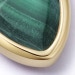 Gold Biography Malachite Triangle Earring Charm