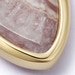 Gold Biography Rhodochrosite Triangle Earring Charm