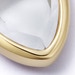 Gold Biography White Topaz Triangle Earring Charm