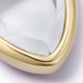 Gold White Topaz Triangle Charm Earring Set