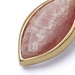 Gold Biography Rhodochrosite Marquise Charm