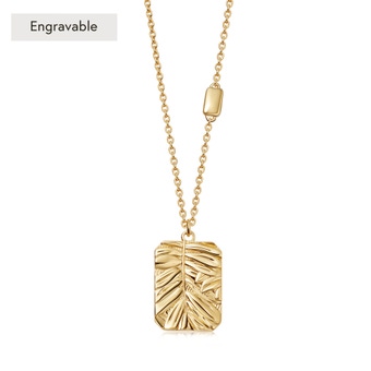 Gold Terra 'Cherished' Engravable Pendant Necklace| Astley Clarke