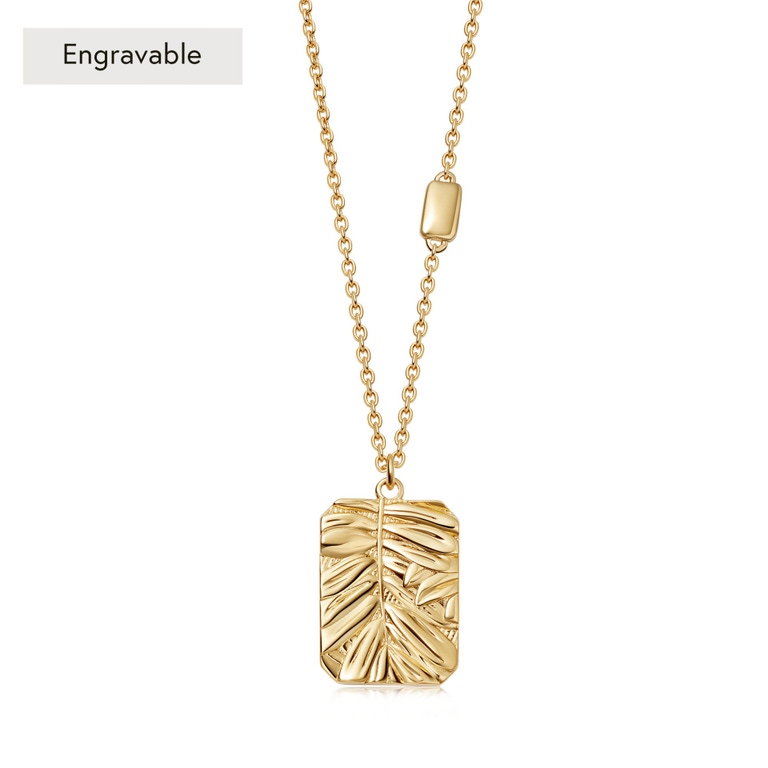 Gold Terra 'Cherished' Engravable Pendant Necklace| Astley Clarke