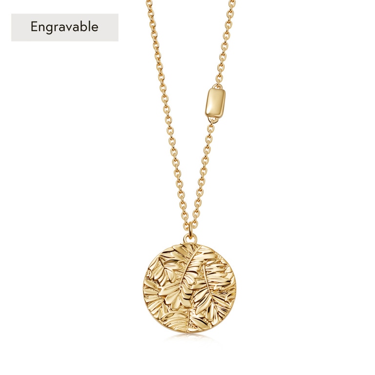 Gold Terra 'Treasured' Engravable Pendant Necklace| Astley Clarke