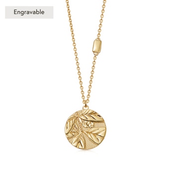 Gold Terra 'Strength' Engravable Pendant Necklace| Astley Clarke