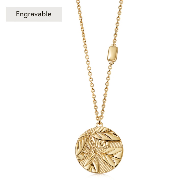 Gold Terra 'Strength' Engravable Pendant Necklace| Astley Clarke