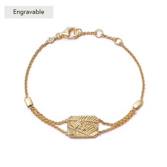 Gold Terra 'Grace' Engravable Bracelet | Astley Clarke