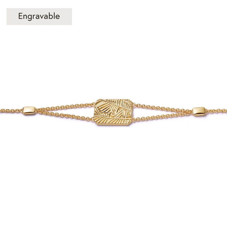Gold Terra 'Grace' Engravable Bracelet | Astley Clarke