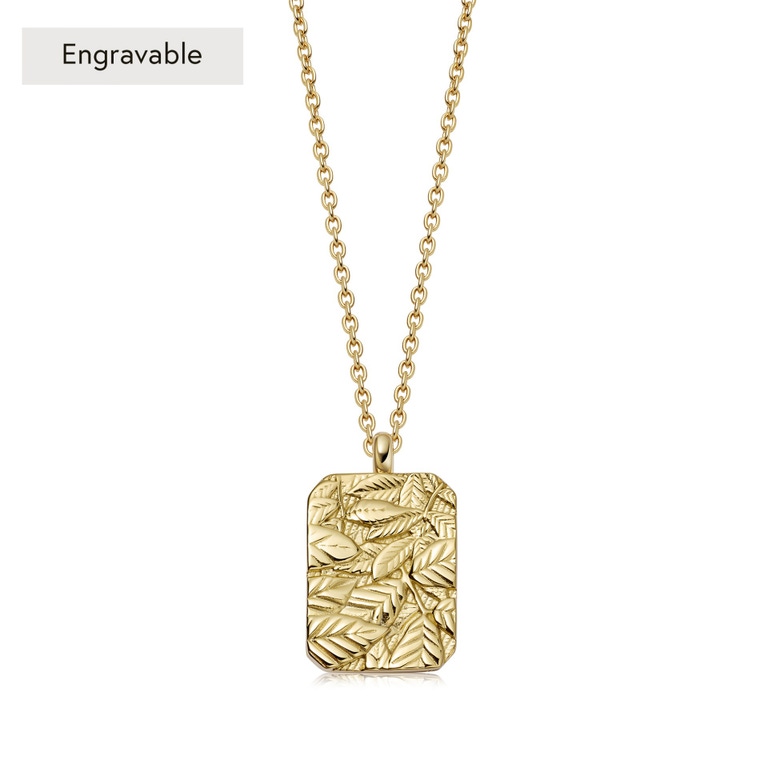 Gold Terra 'Strength' Engravable Locket Necklace | Astley Clarke