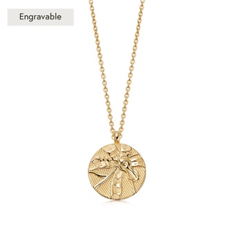Gold Terra 'Loved' Engravable Locket Necklace| Astley Clarke