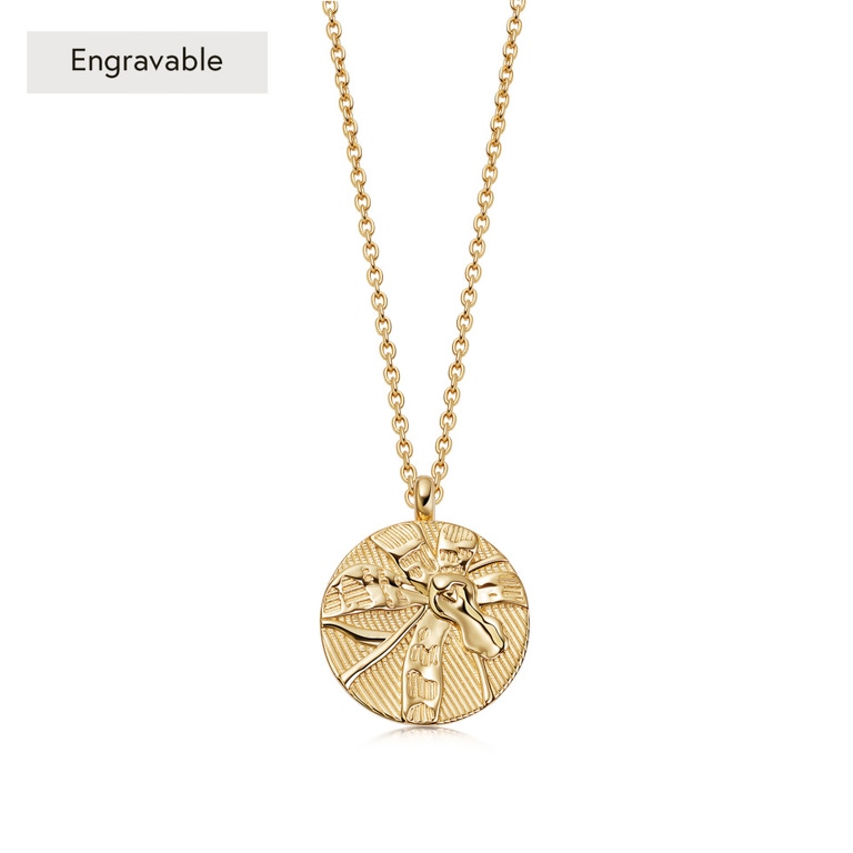 Gold Terra 'Loved' Engravable Locket Necklace| Astley Clarke