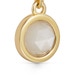Gold Deco Faceted Moonstone Drop Hoop Earrings