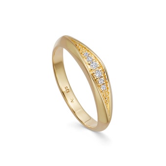 Gold Deco Shard Ring | Astley Clarke