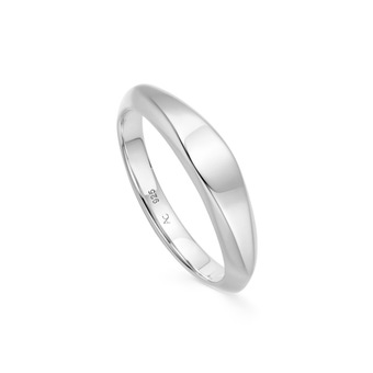 Silver Deco Faceted Ring | Astley Clarke