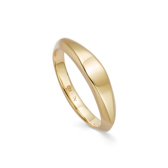Gold Deco Faceted Ring | Astley Clarke