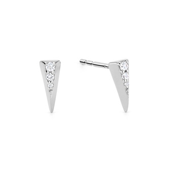 Silver Deco Shard Stud Earrings | Astley Clarke