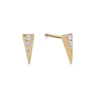 Elevate your elegance with our Gold Deco Shard Stud Earrings. Timeless sophistication meets contemporary style in every shimmering detail.