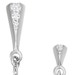 Silver Deco Shard Chain Stud Earrings
