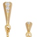 Gold Deco Shard Chain Stud Earrings