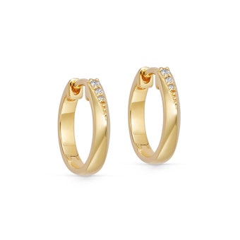 Discover elegance in every detail with our Gold Deco Shard Huggie Hoop Earrings. Elevate your style effortlessly. Shop now for timeless sophistication!