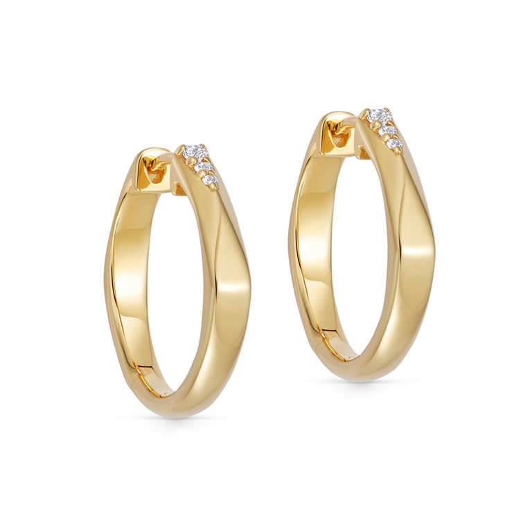 Elevate your style with our Gold Large Deco Shard Hoop Earrings. Unique design meets timeless elegance. Perfect for any occasion.