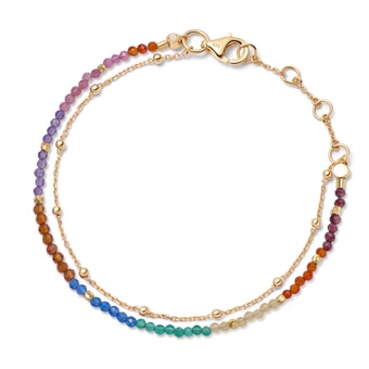 Gold Fine Biography Ombre Rainbow Bracelet | Astley clarke