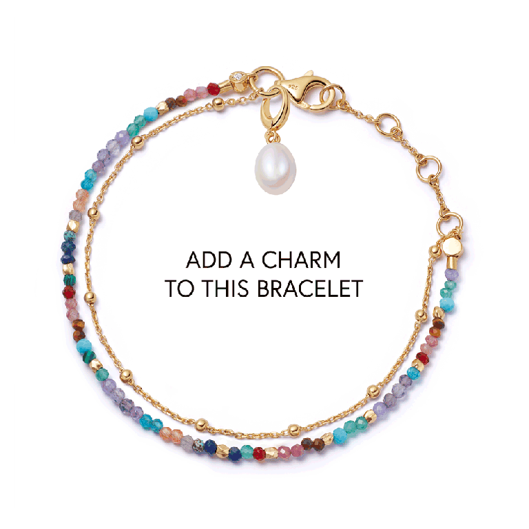 Gold Fine Biography Multi gemstone Bracelet