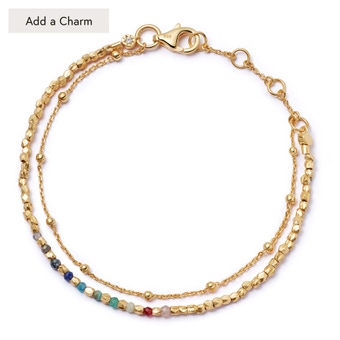 Gold Fine Biography Rainbow gemstone Bracelet