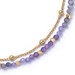 Gold Fine Biography purple multi gemstone bracelet with Amethyst