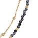 Gold Biography Snowflake Obsidian Necklace