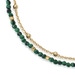 Gold Fine Biography Malachite Wishbone Bracelet