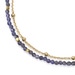 Gold Fine Biography Iolite Feather Bracelet