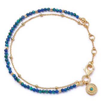 Gold Fine Biography Round Evil Eye Bracelet
