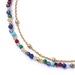 Gold fine biography multi gemstone compass bracelet