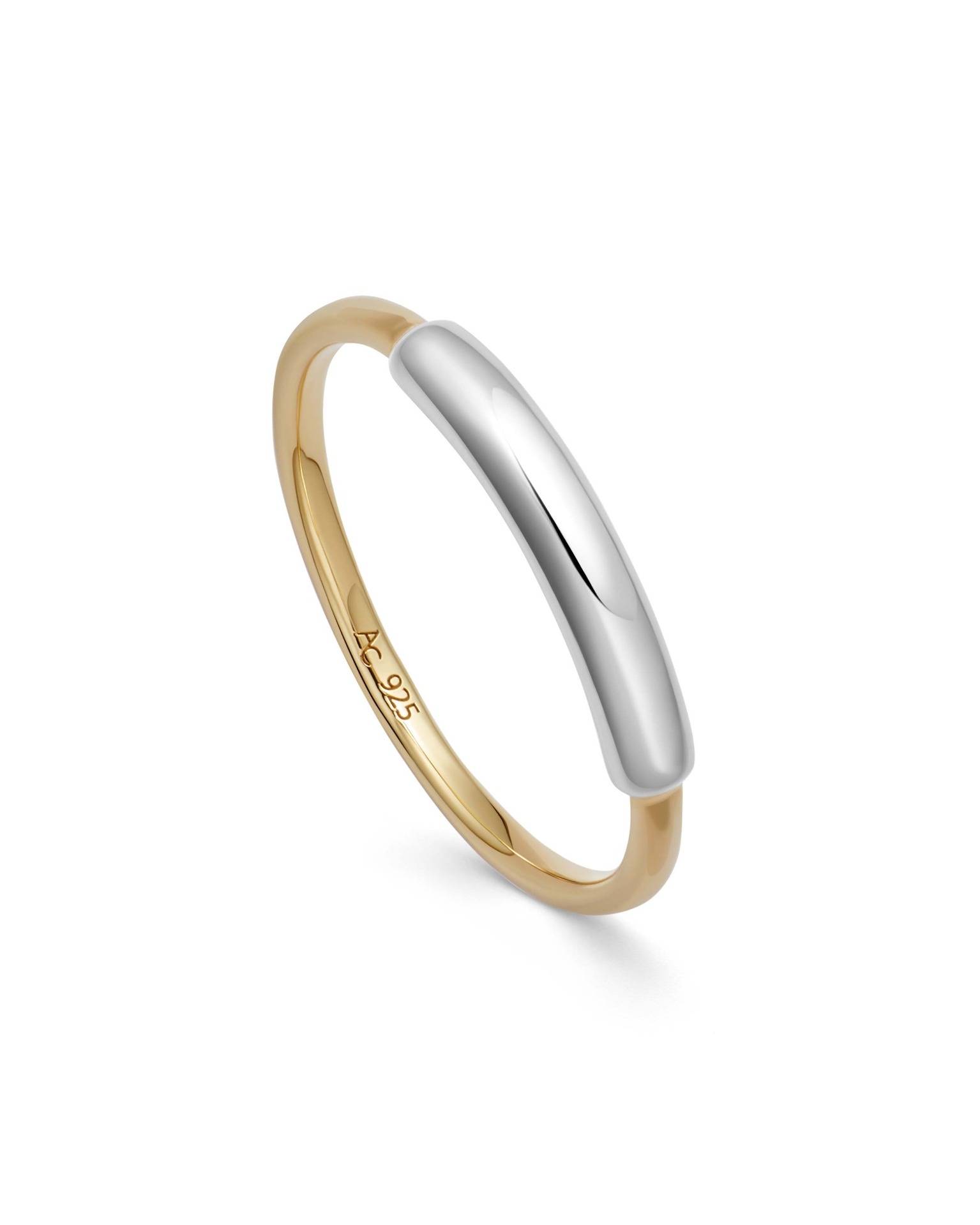 Gold Aurora ring with silver