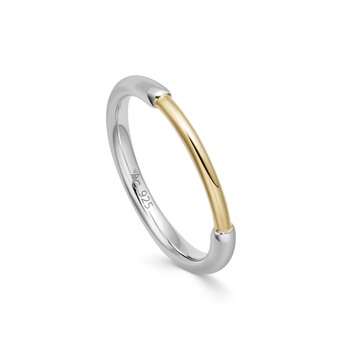 Silver Aurora Ring with Gold  | Astley Clarke