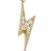 Solid Gold Lightning Bolt Lab Grown Diamond Pendant Necklace