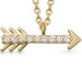 Solid Gold Arrow Lab Grown Diamond Pendant Necklace