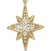Solid Gold North Star Lab Grown Diamond Pendant Necklace