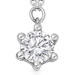 Solid White Gold Interstellar Solitaire Lab Grown Diamond Pendant Necklace